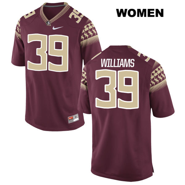 Women's NCAA Nike Florida State Seminoles #39 Claudio Williams College Red Stitched Authentic Football Jersey ZBL6369CP